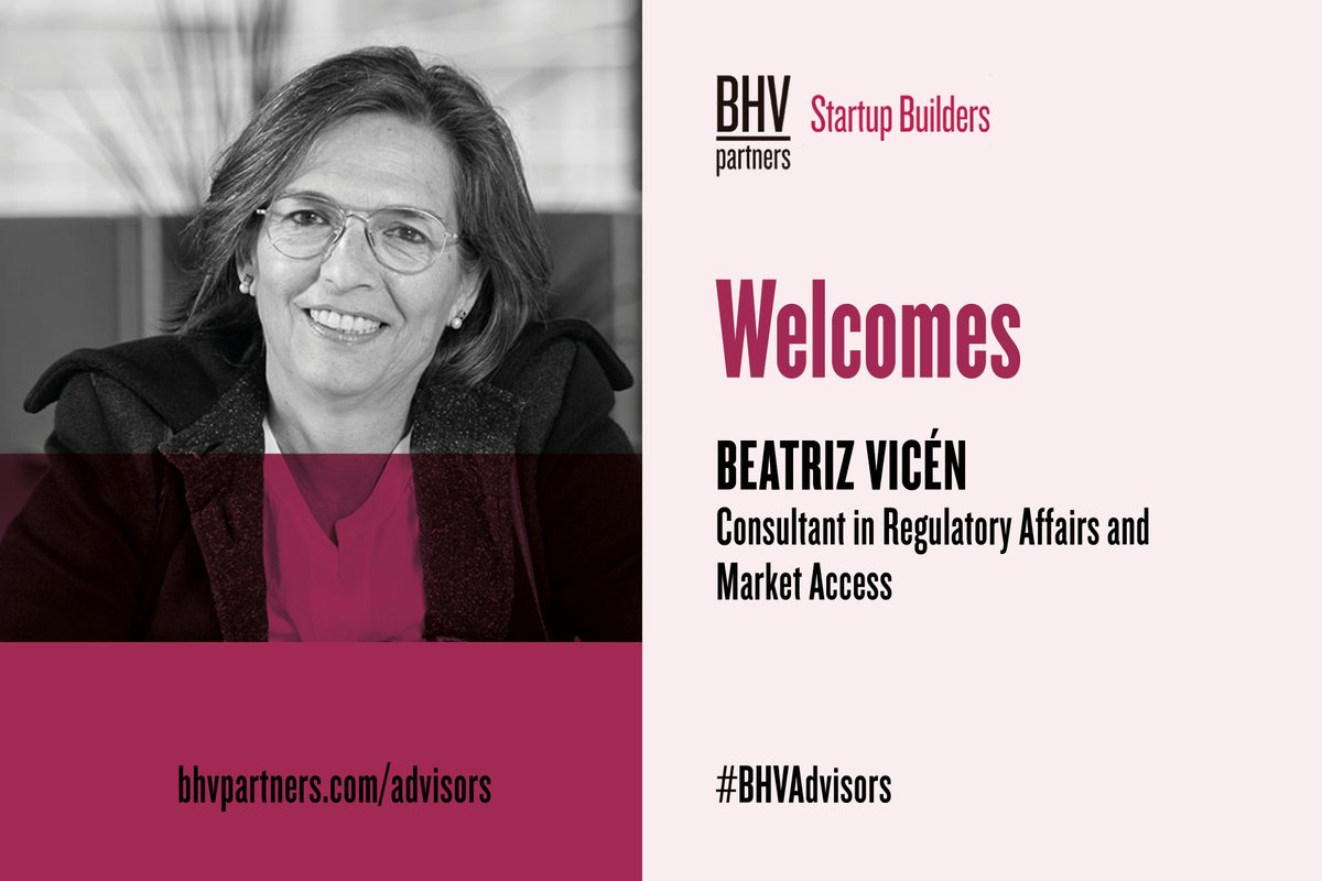 #BHVAdvisors > We are thrilled to welcome Beatriz Vicén as Partner &amp; Advisor 👏🏼

Consultant specialized in #RegulatoryAffairs and #MarketAccess. Her career is binded with @LittleGreenPHAR <a href="/Bayer/">Bayer AG</a> <a href="/Novartis/">Novartis</a>: bit.ly/48LkT94
 
#BHVStartupBuilders #VentureBuilder #health