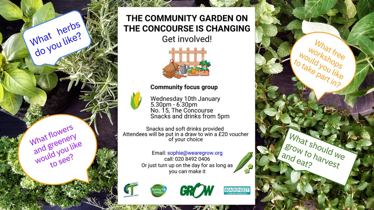 Please come along TODAY to support this positive change to our local area. Drinks and snacks will be provided as well as a chance to win a £20 voucher. @NHGhousing @cct_colindale @BarnetCouncil #communityatsaracenshigh #positivechange #growyourown #freshfood #communitygarden