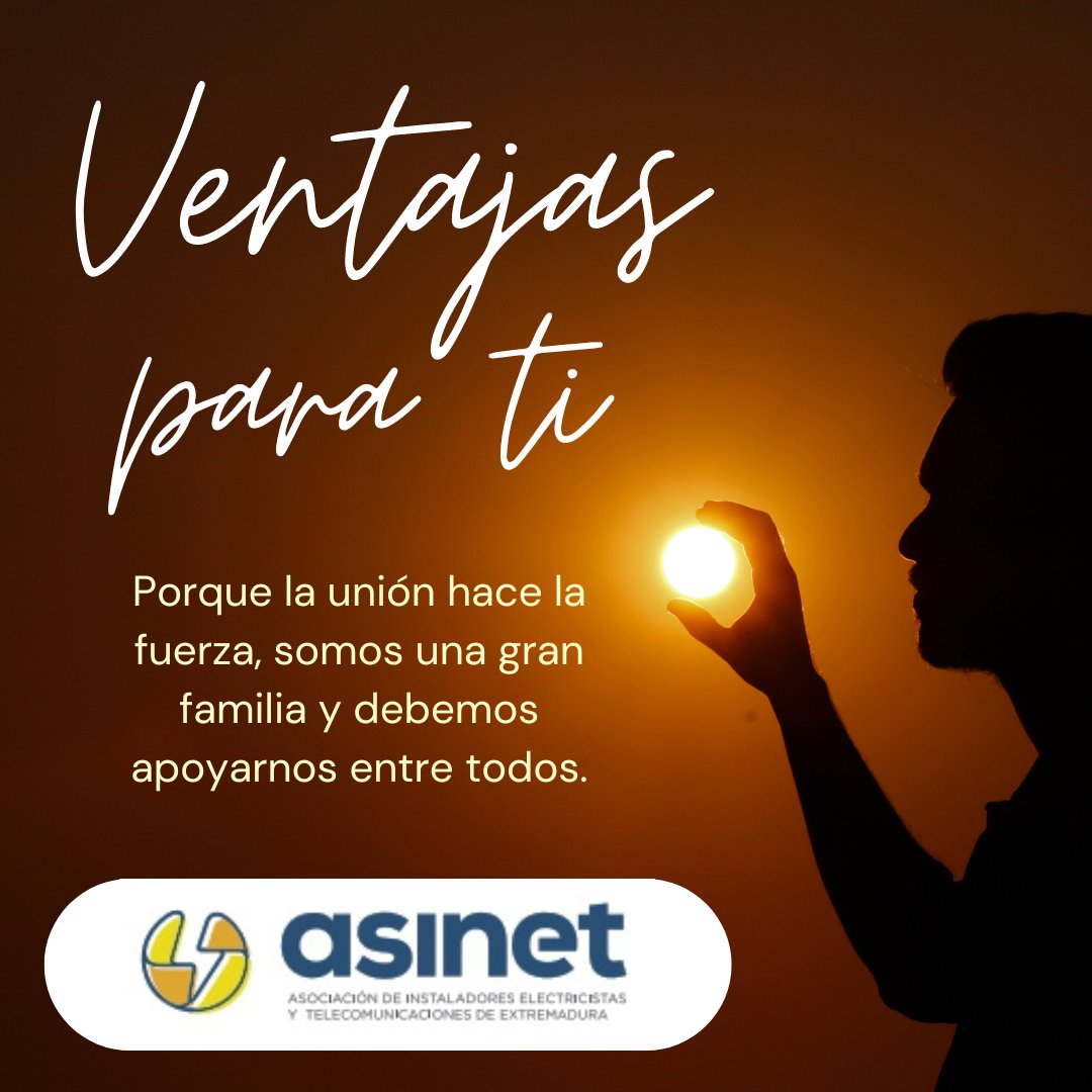 Una de las razones por la que te interesa asociarte con nosotros

ℹ Infórmate de todo en
🌐 asociacionasinet.org

#asinet #asociacioninstaladores #asociacion #haciendosector