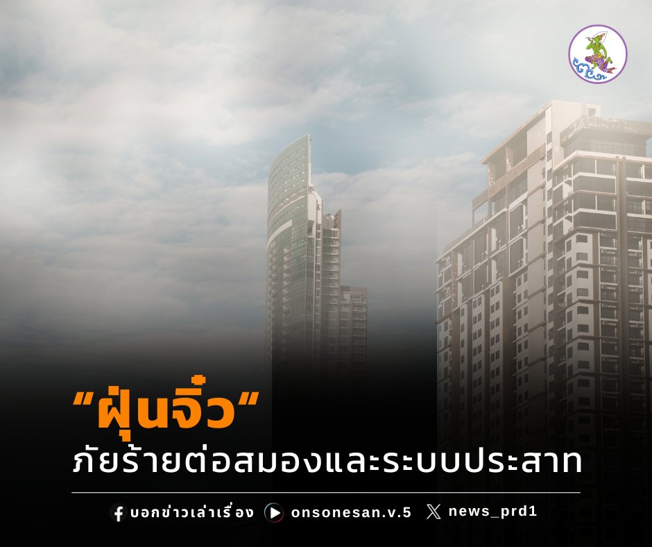 news_prd1's tweet photo. "ฝุ่นจิ๋ว" หรือ PM 2.5 ฝุ่นละอองขนาดเล็ก เป็นภัยคุกคามร้ายแรงที่สุดต่อสุขภาพอนามัยของคนไทย ปัจจุบันนี้กลายเป็นวาระแห่งชาติและถือเป็นวิกฤตด้านสาธารณสุขในประเทศไทย

อ่านเพิ่มเติม https://t.co/8aCZRfi2zT

#ฝุ่นจิ๋ว #ภัยร้ายต่อสมองและระบบประสาท #เพจบอกข่าวเล่าเรื่อง https://t.co/KiMor3ovhs