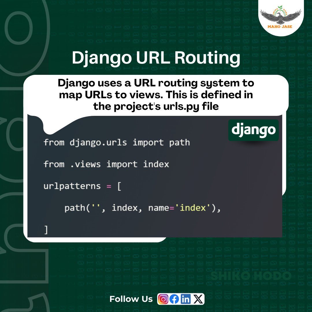 mahojase's tweet image. Tech Imbibing: Day 377🧑🏻💻
#Django #DjangoProgramming
#PythonCode #ProgrammingInPython #DjangoCommunity #CodingInPython
#DjangoDevelopers #Python #PythonLearning
#DjangoTips #mjit #knowmoreimbibingtechfacts #followus #learndgrow #technical #programming