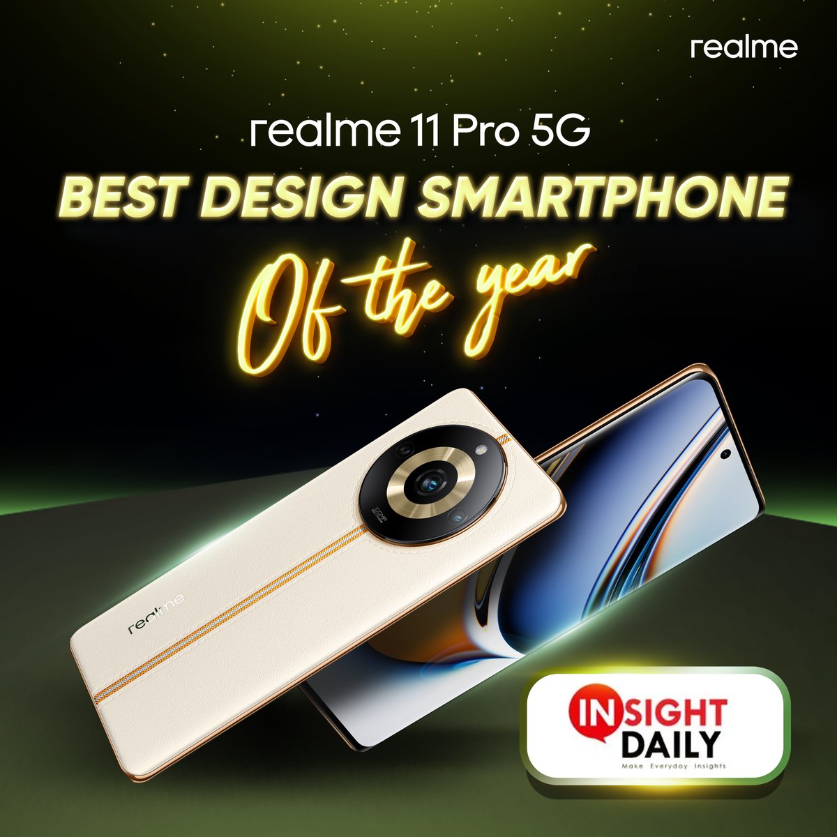 realmeTH's tweet photo. ยกระดับความพรีเมี่ยมไปอีกขั้น ดีไซน์หนังวีแกนระดับกูตูร์ realme 11 Pro 5G จนได้รับรางวัลดีไซน์ยอดเยี่ยม โดย insight Daily
.
#realme11ProSeries5G #realme11ProPlus5G #realme11Pro5G #200MPซูมเหนือระดับ #200MPZoomtotheNextLevel #realme #realmeTH https://t.co/WwrlCFtUfj