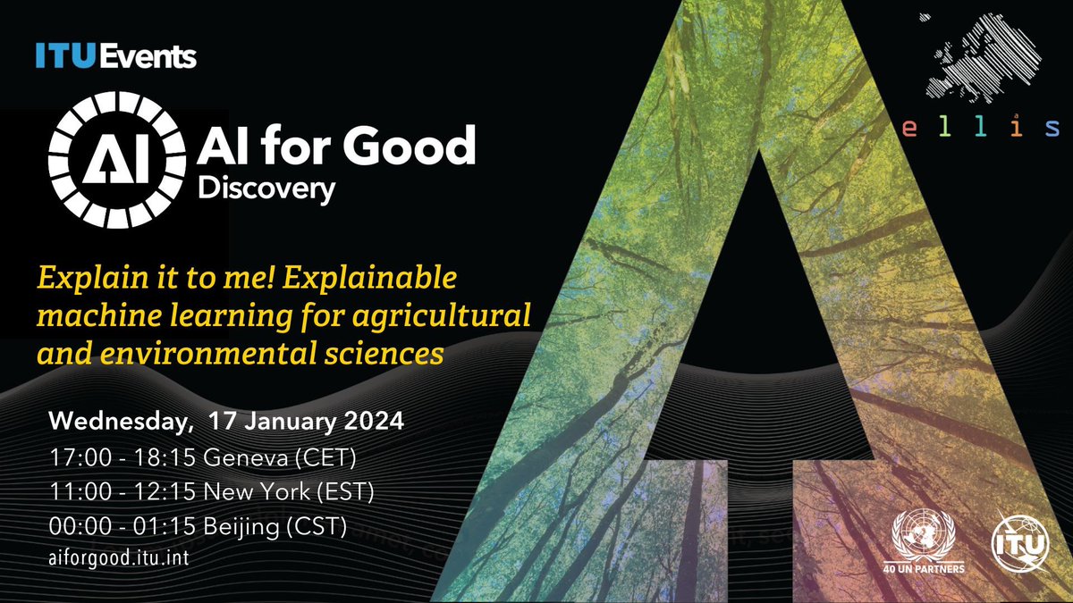 Join the next talk of our @AIforGood lecture series “#AI for Earth & #Sustainability Science” on Jan 17 at 5 PM 🫵🏻✨ Speaker: @RibanaRoscher 🗣️ Moderator: Joachim Denzler (@CvJena) Register here & find out more about the topic ➡️ shorturl.at/fmLT6