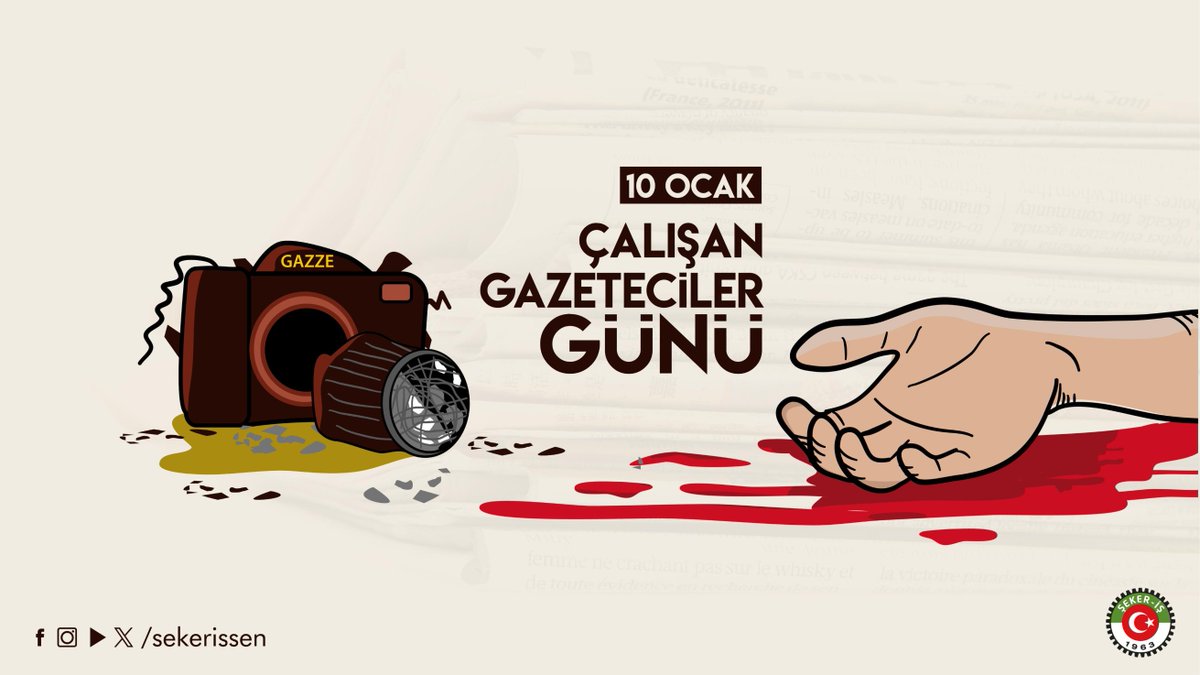 Her zaman haktan ve hakikatten yana taraf olan kamuoyunu bilgilendirmek için fedakârca çalışan basın emekçilerinin 10 Ocak Çalışan Gazeteciler Günü’nü kutluyor, 7 Ekim’den bu yana İsrail vahşetini dünyaya duyurmaya çalışan ve siyonist İsrail tarafından katledilen 112 gazeteci