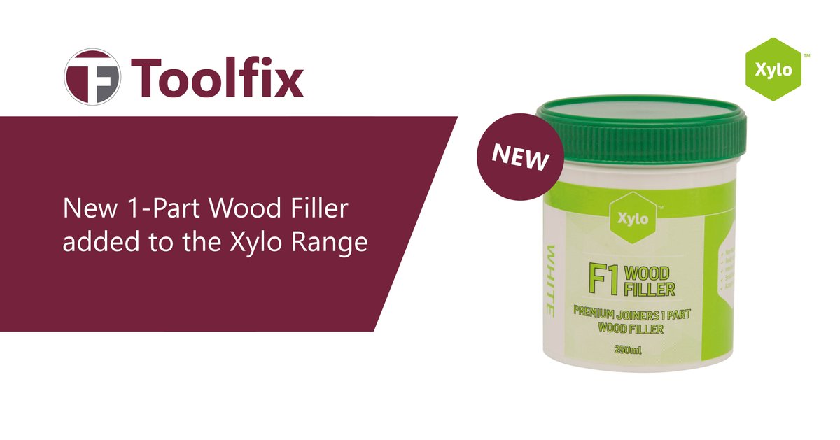 Introducing Xylo F1, 1-part wood filler.

New to the Xylo range, F1 is a pre-coloured, fast drying, high strength wood filler.

Perfect for small repairs and available in a range of colours.

Buy here bit.ly/3NREXOM 
Read more bit.ly/3NWaYFv