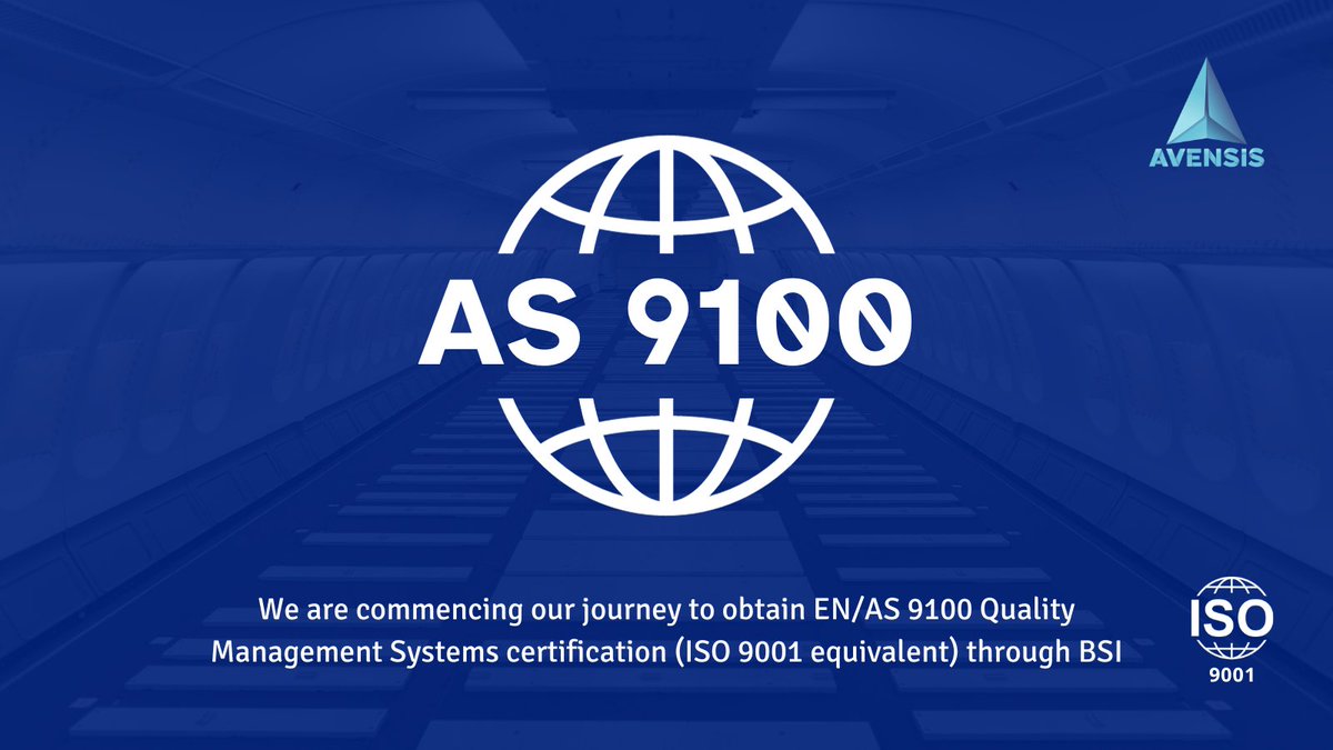 Avensis are pleased to announce we’re seeking the EN/AS 9100 certification through the industry-renowned @BSI_UK - facilitating our growth and ensuring organisational resilience via the rigorous assessment the certification will provide. Updates to follow. #BSI  #BSIStandards