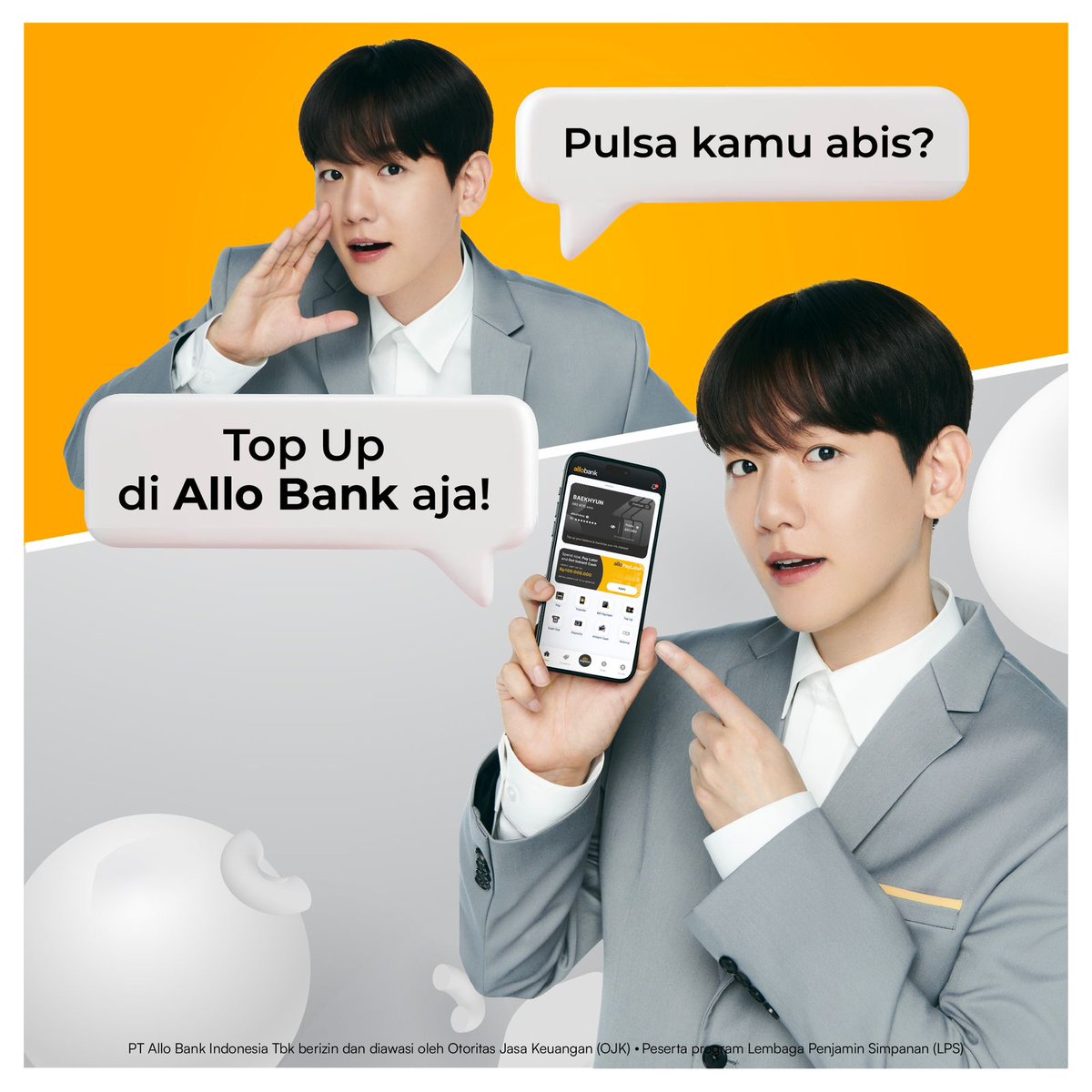 Pulsa atau paket data kamu abis? Gausah sedih! Yuk top up melalui Bill ...