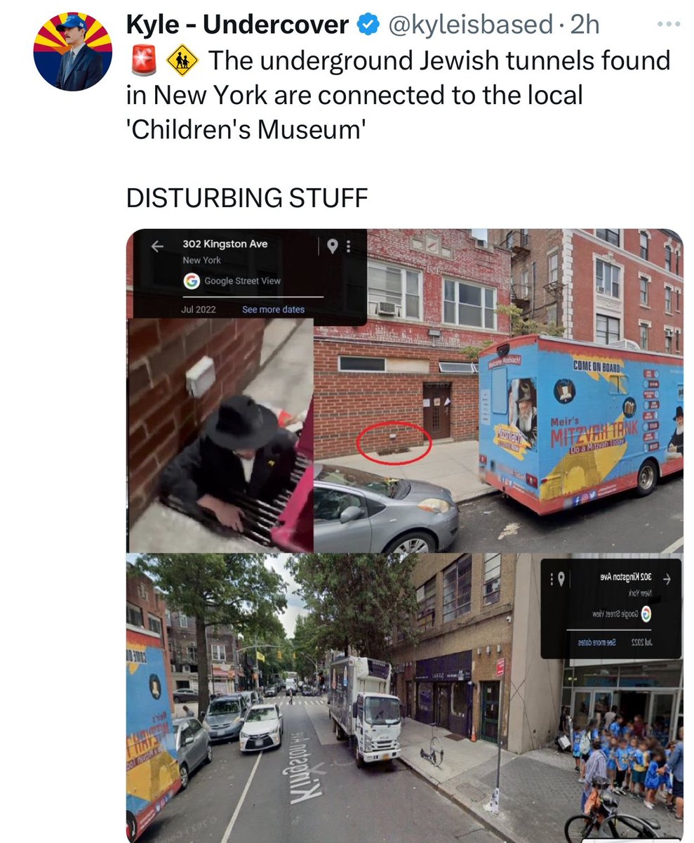 #BREAKING: Kyle Undercover suggests that the underground Jewish tunnels in New York are purportedly connected to the local Children’s Museum.
#JewishTunnels #newyorktunnels #JewTunnels