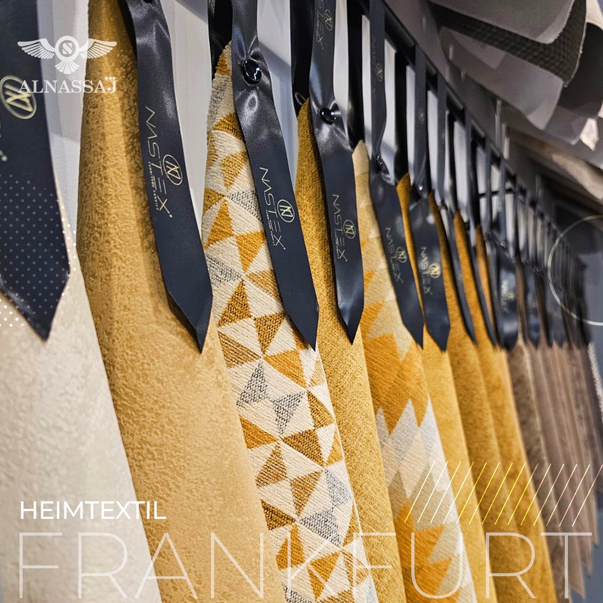 AlNassajTextile's tweet photo. “Get ready for a second day of excitement and joyful colors at the Heimtextile Upholstery Fabric Fair! 📷📷
Join us today to discover our latest products in the wonderful world of fabrics and our unique designs. 📷📷
"استعدوا ليومٍ ثانٍ من الإثارة والألوان المبهجة في معرض هيمتكستيل لأقمشة المفروشات! 📷📷 انضموا إلينا اليوم لاستكشاف أحدث منتجاتنا في عالم الأقمشة الرائع وتصاميمنا الفريدة. 📷📷
#frankfurt #heimtextil2024 #Alnassaj #alnassajtextile #interiordesign #homedecor #design #upholstery