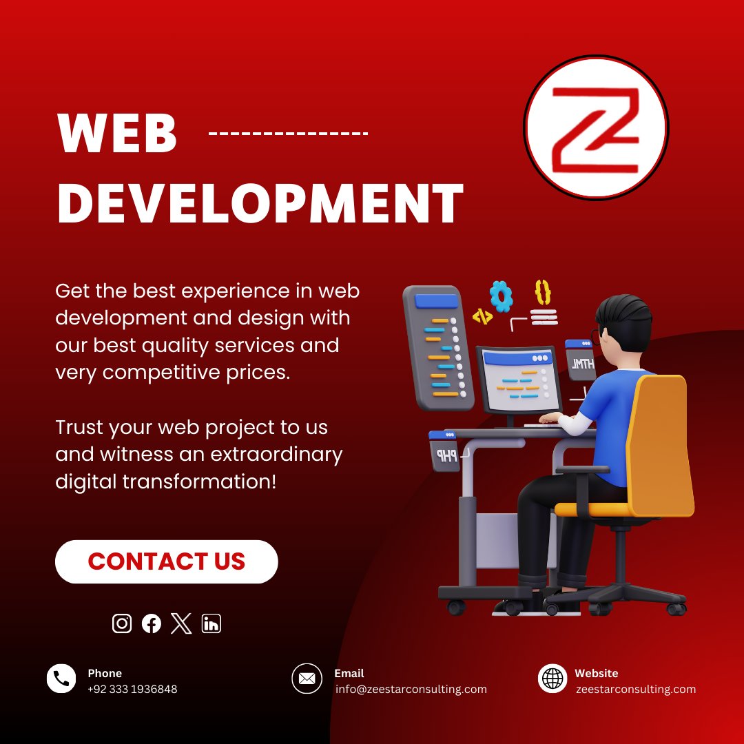 Code that Speaks, Designs that Impress. Your website is your digital storefront, and we're here to make it exceptional.

Follow <a href="/zstarconsulting/">Star Consulting - LLC</a> for more❗

Visit our website: zeestarconsulting.com

#WebsiteDevelopment 
#webdesign 
#websites