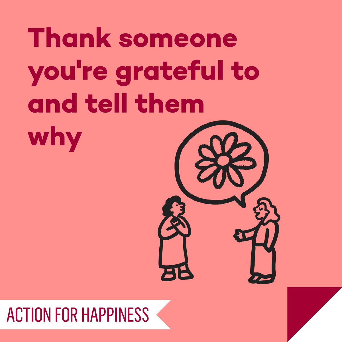 Happier January - Day 10: Thank someone you’re grateful to and tell them why actionforhappiness.org/january #HappierJanuary