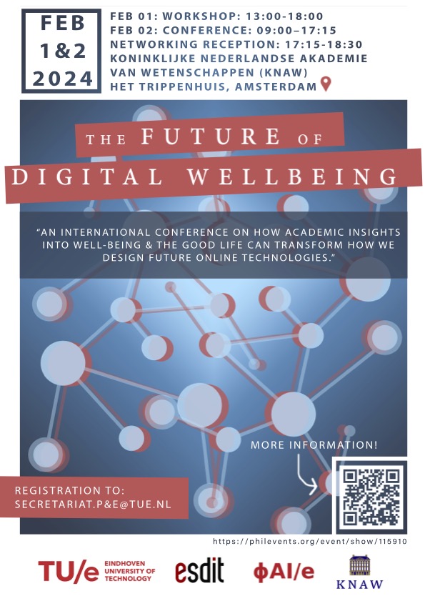 Looking forward to the Feb. 1st and 2nd conference on #DigitalWellbeing in Amsterdam, and delivering a keynote address. Registrationis still possible!