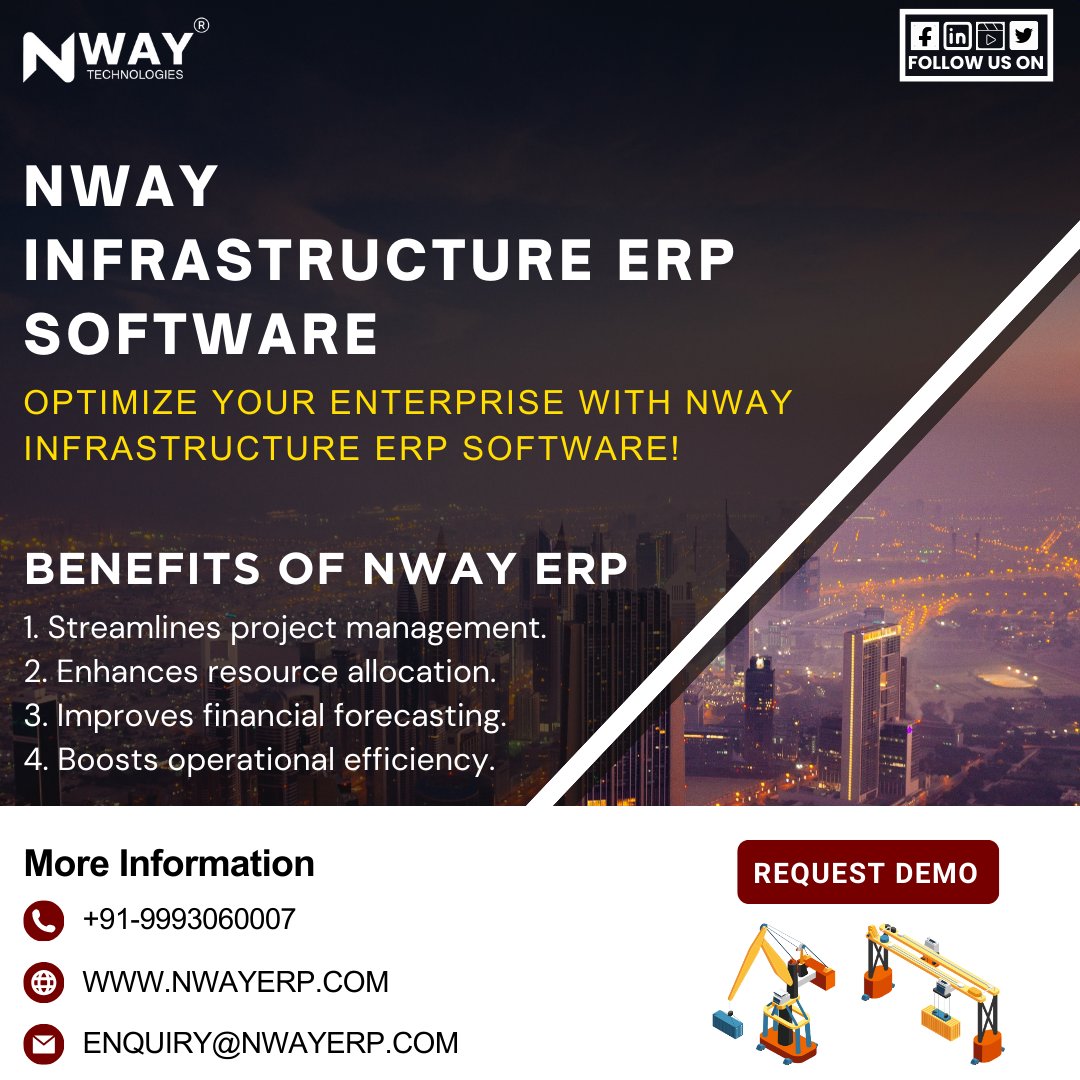 Nway_Tech's tweet image. 𝗡𝗪𝗔𝗬 𝗜𝗻𝗳𝗿𝗮𝘀𝘁𝗿𝘂𝗰𝘁𝘂𝗿𝗲 𝗘𝗥𝗣 𝗦𝗼𝗳𝘁𝘄𝗮𝗿𝗲

Optimize your enterprise with NWAY INFRASTRUCTURE ERP SOFTWARE!

#ERPSoftware #InfrastructureManagement #SimplifiedOperations #Efficiency #BusinessSolutions #TimeSaver #TechInnovation #ManageWithERP #NwayERP