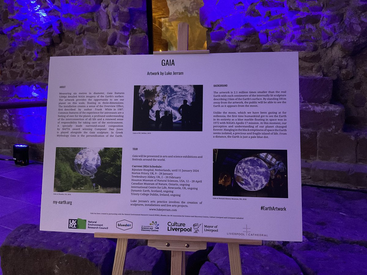 HaltonHeritage's tweet photo. Happy new year from @HaltonHeritage letโs start the year off with a visit to @lukejerramโs #gaia programme of events during January @NortonPriory with evening viewings also available https://t.co/vWgG2Mf058. Here is a sneak preview from the premier on 8 January #visithalton https://t.co/jzAuzcrfwt