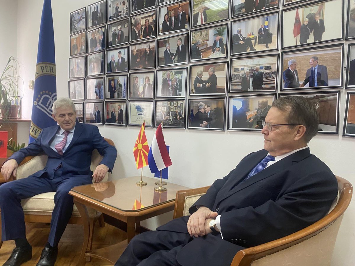 Ambassador Dirk Jan Kop met with DUI leader Ali Ahmeti to convey the message that after a two year steady decline in the Rule of Law, the commitment of North Macedonia to EU membership is at risk across the political spectrum.