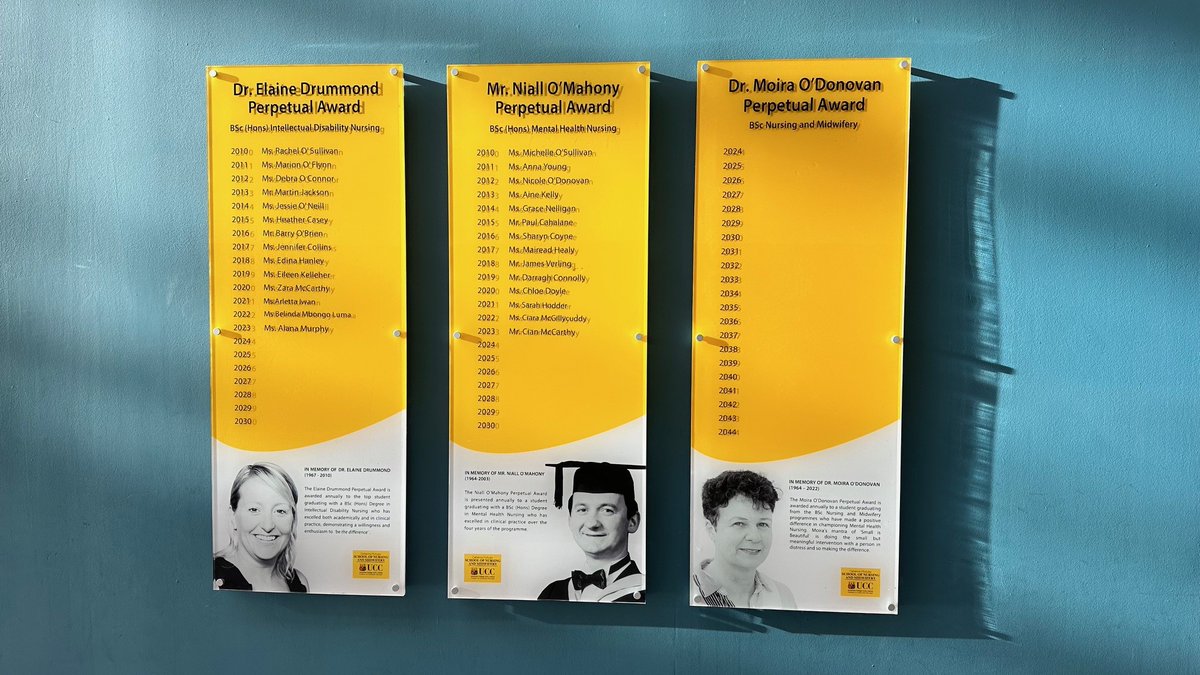 UCC School of Nursing & Midwifery 🌈 (@uccnursmid) on Twitter photo The Dr. Moira O’Donovan Perpetual Award joins the Schools two other Perpetual Awards and will be awarded annually to a student graduating from the BSc Nursing and Midwifery programmes who have made a positive difference in championing Mental Health Nursing. (1/3) The Dr. Moira O’Donovan Perpetual Award joins the Schools two other Perpetual Awards and will be awarded annually to a student graduating from the BSc Nursing and Midwifery programmes who have made a positive difference in championing Mental Health Nursing. (1/3)