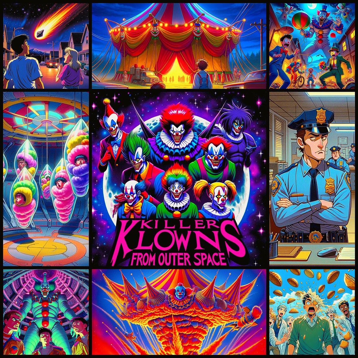 I turned some modern movies into an anime series using Midjourney V6 Halloween, The Shining, Brave Heart and Killer Klowns From Outer Space #AIArtwork #Anime #Halloween #Braveheart #Theshining #KillerKlownsFromOuterSpace