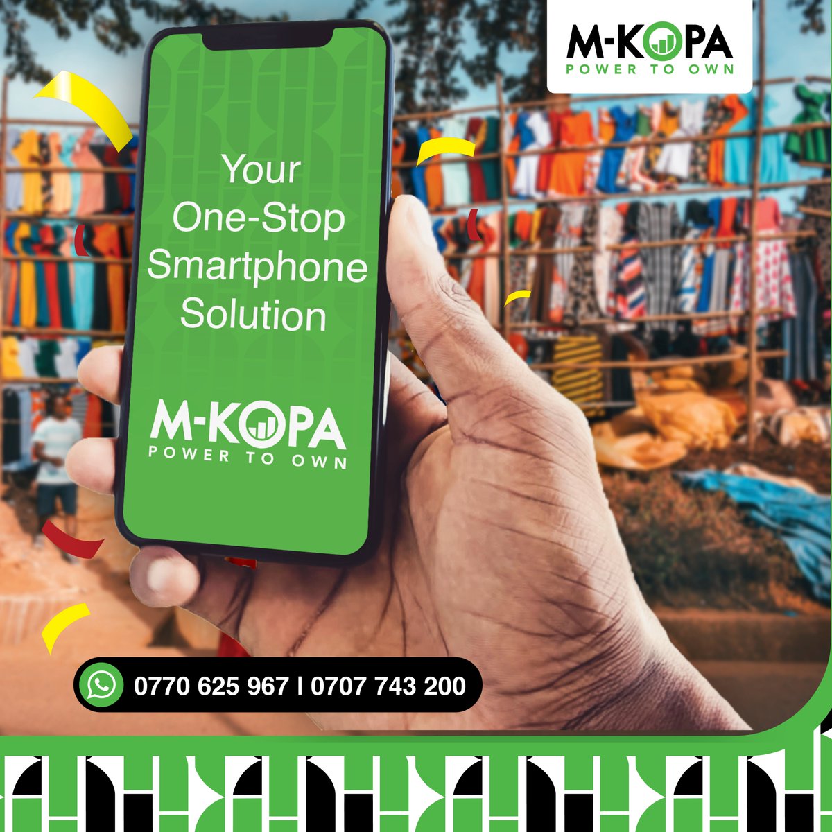 mkopauganda's tweet photo. Are you looking for a new smartphone? 📱Look no further than M-KOPA where you can own your smartphone and build a credit history at the same time 😊.

Visit us our website today: https://t.co/prN77itRZs 😉 or chat to us on WhatsApp🙂:

• MTN: 0770 625967
• Airtel: 0707 743200 https://t.co/keBtgwSmH2