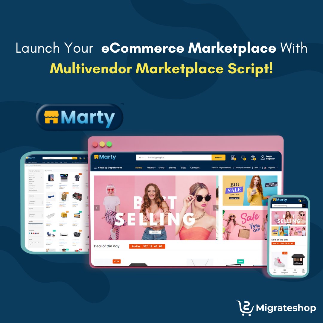 migrateshop's tweet photo. Are you looking to launch your own online marketplace platform? Our customizable #multivendormarketplace enables you to create a marketplace with ease!

 Visit: https://t.co/0douv6x8SV

#migrateshop #marty #marketplacescript  #multivendorscript #business #startups #ecommerce https://t.co/ZwsAYgnboT