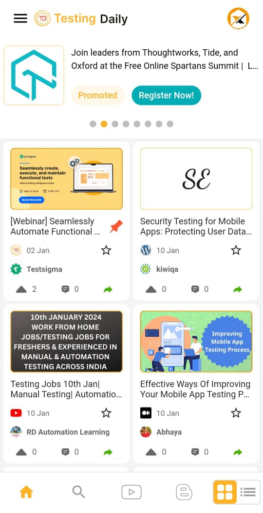 SH_TestingDaily's tweet image. What’s trending in #SoftwareTesting? ✅
Install the #TestingDaily App &amp;amp; Check it out ⬇️🎉
lnkd.in/gV8Wtqhx

Congratulations &amp;amp; thanks for creating amazing content for community
@testsigmainc, @KQSPL, #RDAutomationLearning, @abhayit2000