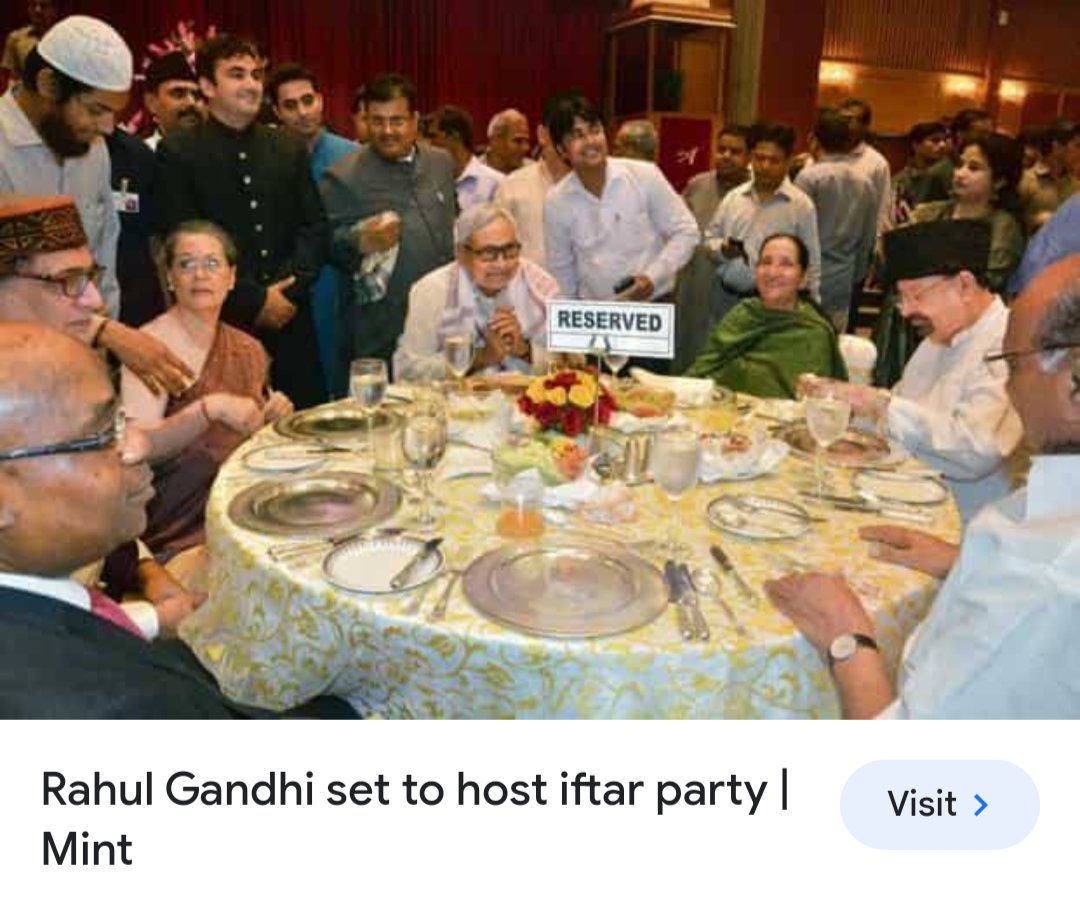 Sonia Gandhi's ecosystem has no problem with Iftari. They not only attend Iftars hosted by others but they also host for others. 

But for them #RamMandirPranPratishtha is a political thing..

'Never forget-Never Forgive'