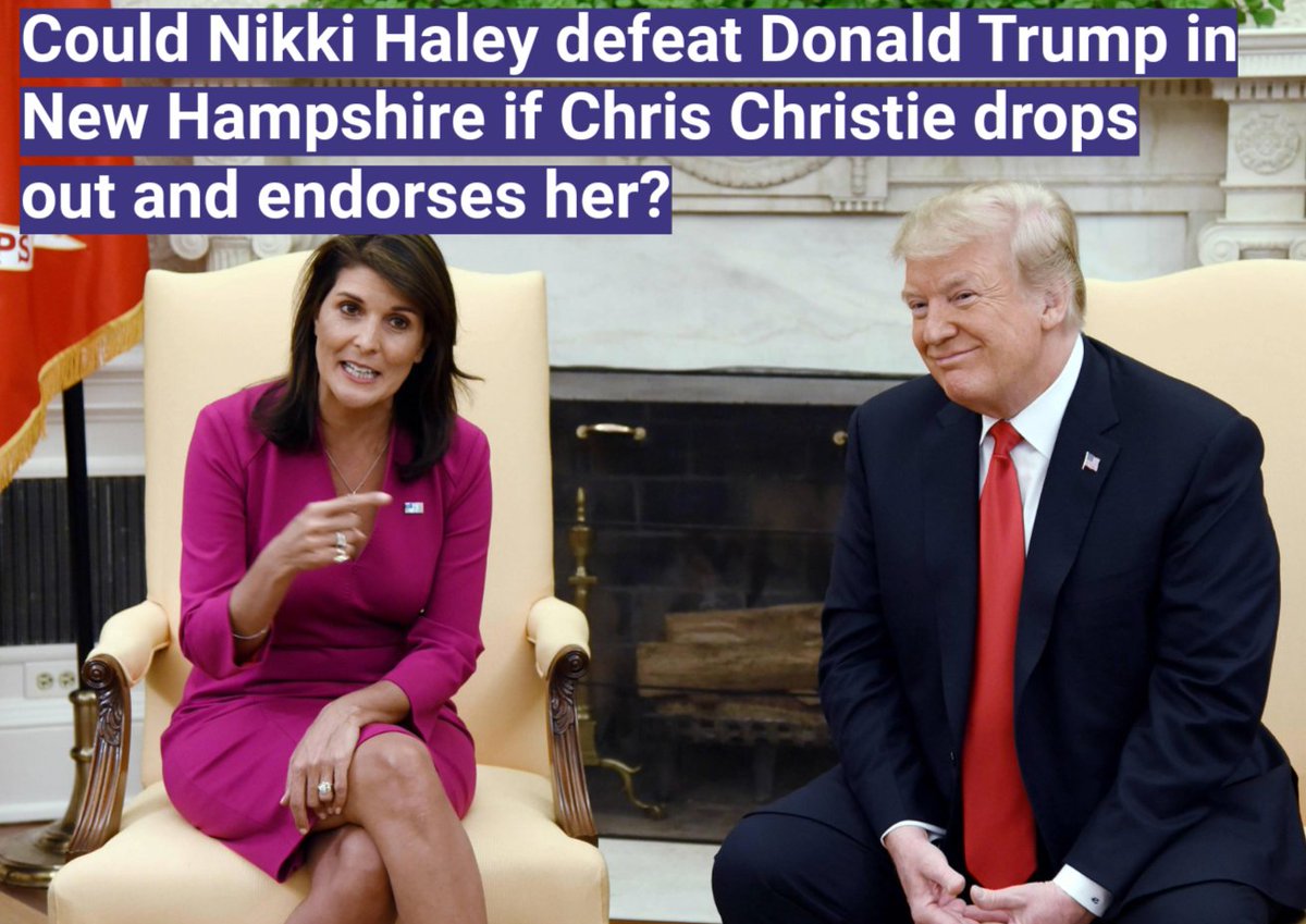 Could Nikki Haley defeat Donald Trump in New Hampshire if Chris Christie drops out and endorses her? Listen to the Smerconish #podcast now then vote > loom.ly/sdMJxS0