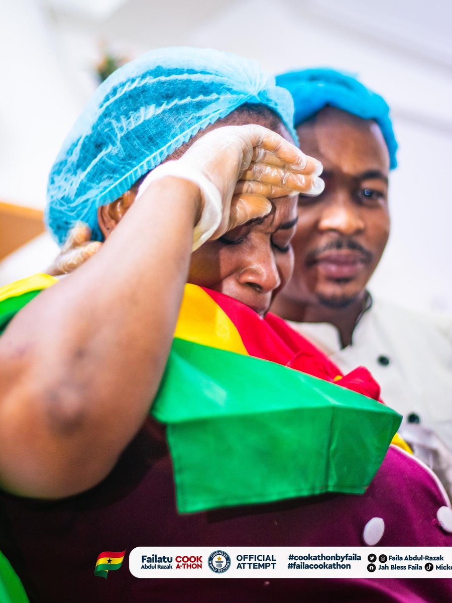 FailaAbdulRazak's tweet image. Allow me to borrow a part of Osagyefo Dr. Kwame Nkrumah's words: "At long last, the battle has ended." I couldn't help but be overwhelmed with excitement and joy. You've been by my side on this journey from the very first minute to 227 hours.

#cookathonbyfaila
#FailaCookathon