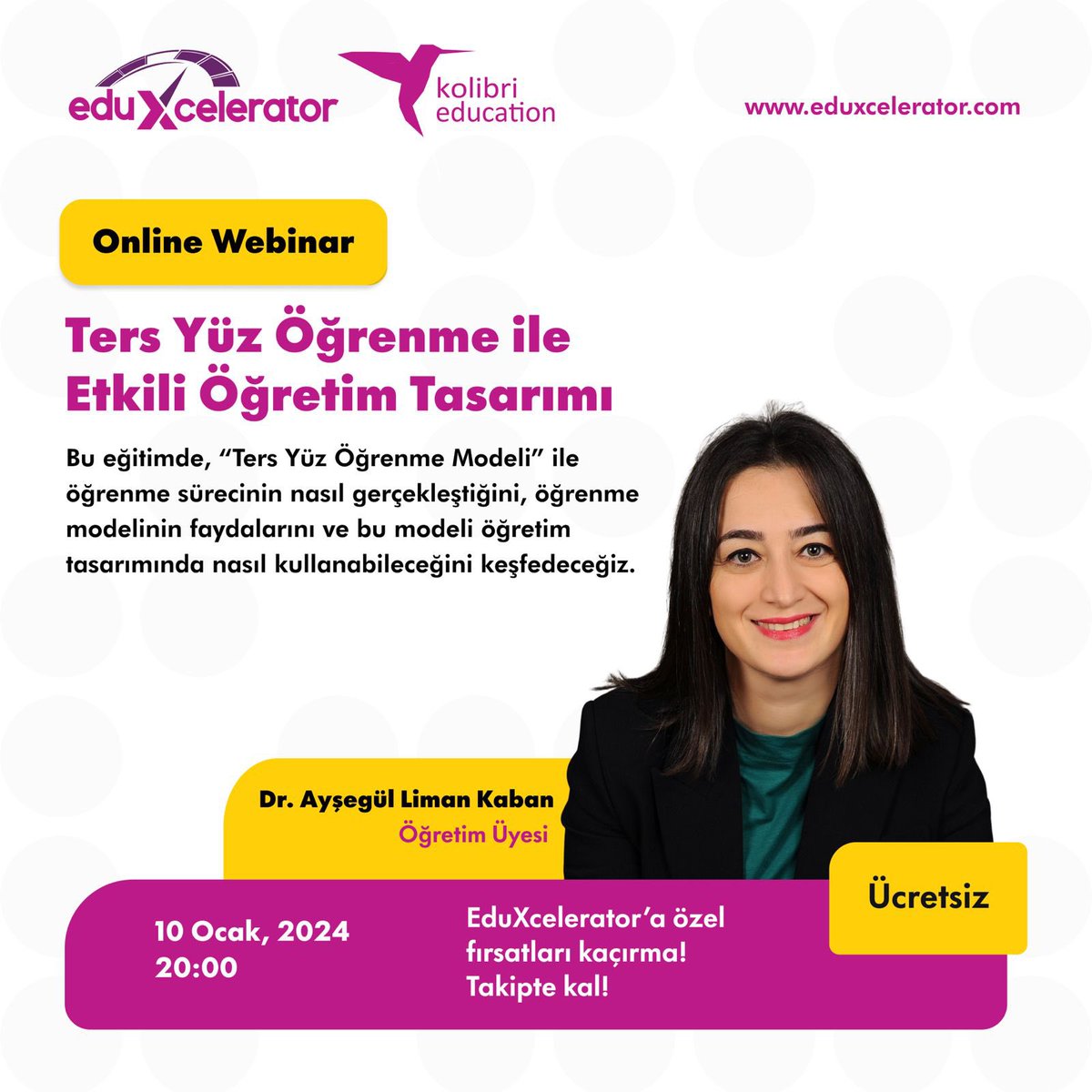 Ters yüz öğrenme ile etkili öğretim tasarımı webinarına müsaitseniz bekliyorum #tersyüzöğrenme #flippedlearning