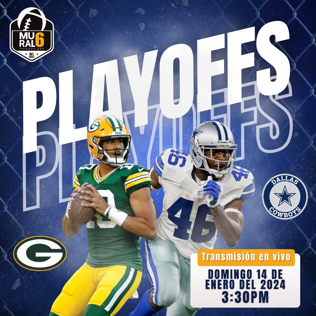 MuralSeis's tweet photo. Vente este #Domingo de #NFL #Playoffs #GreenBayPackers #Packers vs #DallasCowboys #Dallas #GoPackGo en #Mural6 @Packers_Mx @PackersMxicanos @PackersCentral_ https://t.co/xIFYFCfcYZ