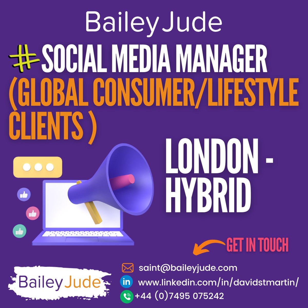 baileyjuderec's tweet photo. 📣 Calling all social media managers! You'll produce viral #TikTok, #Instagram, #YouTube content and ideate captivating campaigns.
2+ years experience running paid social ads &amp; analysing metrics a must.
#JobOpening #HiringNow #ContentMarketing
#socialmediamanager https://t.co/cpNqTaF7W1