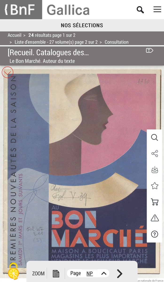 Une grande joie pour le fonds des Recueils et le service Histoire ! Les catalogues du Bon Marché pour la période 1869-1950 sont en ligne sur <a href="/GallicaBnF/">Gallica BnF</a> , avec ceux de nos amis de <a href="/bibforney/">Bibliothèque Forney</a> 
Bonne exploration ! 
gallica.bnf.fr/html/und/histo…