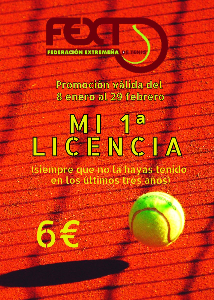 Esta promoción se podrá solicitar del 10 de enero al 29 de febrero para todos los que no hayan tenido validada licencia en los tres últimos años. Se solicita por 6€. Tiene las mismas prestaciones que la convencional y será válida hasta 30/9/2024. 
info:  buff.ly/3NzlbYo