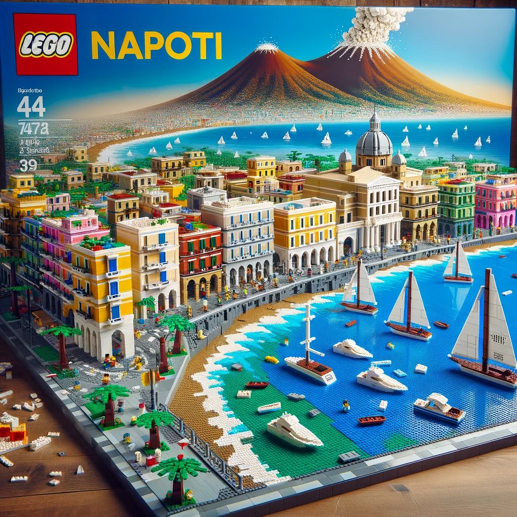 Imagine the gulf of #Naples in Italy as a @LEGO_Group set. #Napoli #LEGO