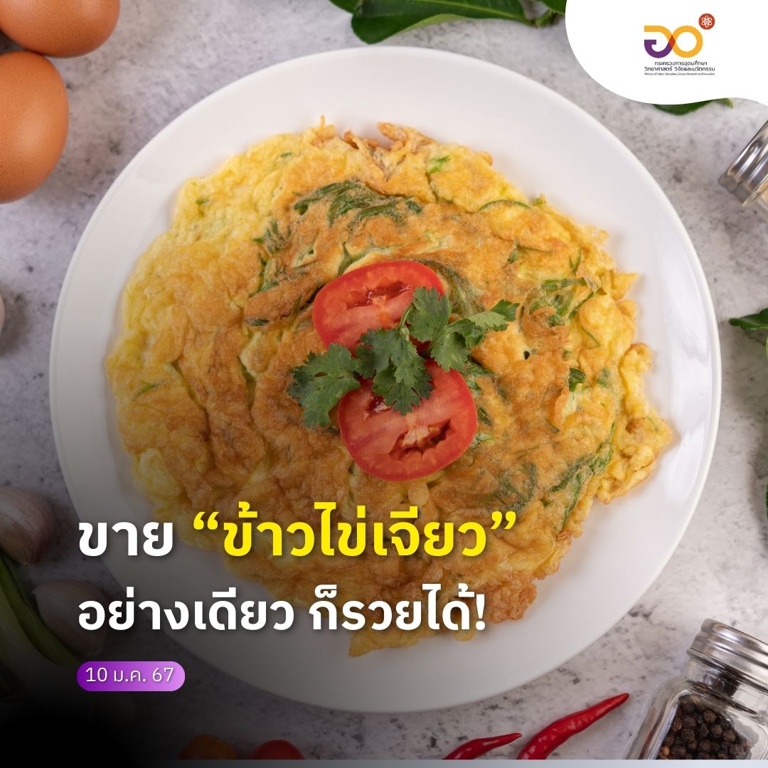 MHESIThailand's tweet photo. ขาย ‘ไข่เจียว’ อย่างเดียว ก็รวยได้ !
.
อว.all around ชวนคุยกับ  อ.พงศ์อนันต์ ศิริแสงไพรวัลย์ ผู้เชี่ยวชาญด้านอาหาร ประจำศูนย์ฝึกปฏิบัติการอาหารนานาชาติ โรงเรียนการเรือน มหาวิทยาลัยสวนดุสิต กับTopic สุดจึ้ง เมนูง่าย ๆ พารวยเฉยยยย ตามต่อได้ที่เพจ #MHESIPEDIA
#MHESI #อว https://t.co/ZQ8LvY1Hlg