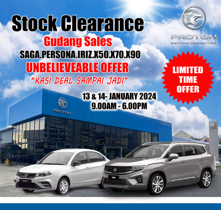 AtiaraJohan's tweet photo. Don't miss out on the incredible deals at our CNY Gudang Sales Clearance Event with offers up to RM7,888*! 🧧 

📍Proton Atiara Johan 4S Puchong 
🗓️ 13-14 January (Sat &amp; Sun)
🕙 9am onwards

* T&amp;C Apply https://t.co/eDMaR6DVcH