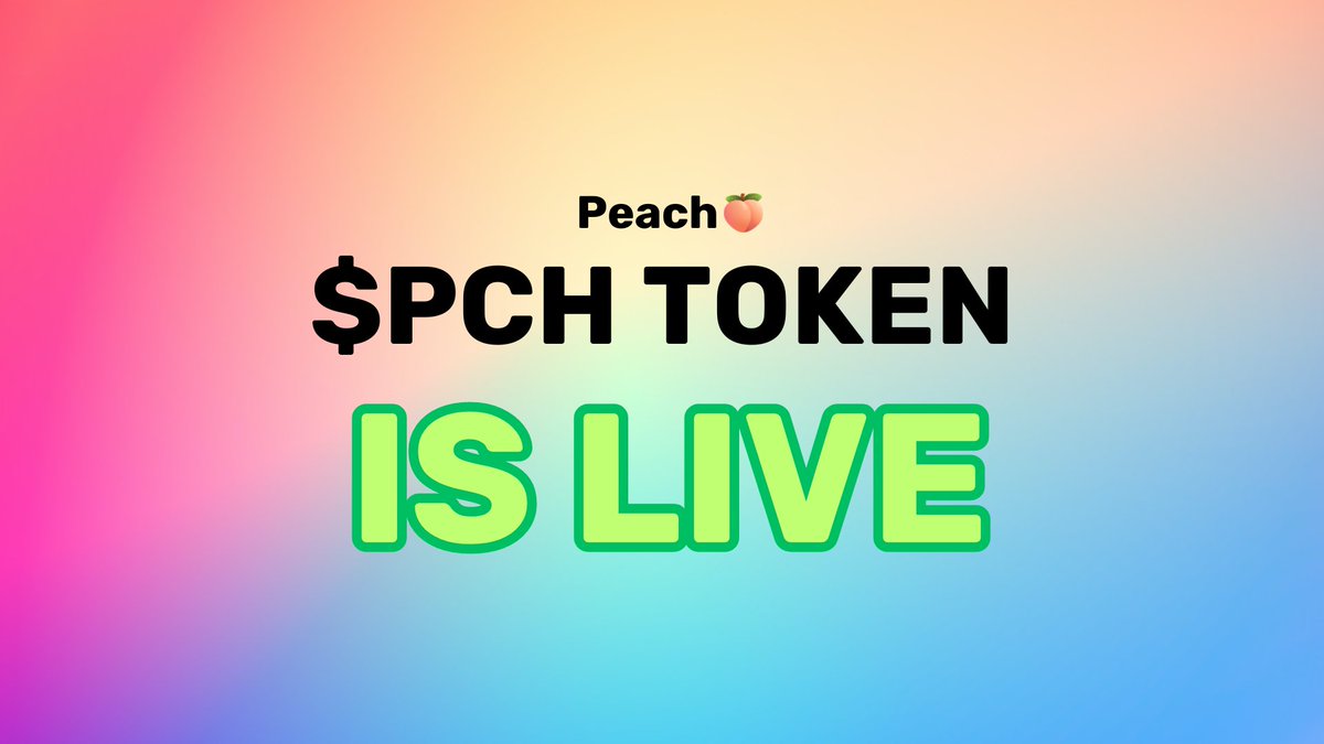 Peachy_zone's tweet photo. $PCH Token is now LIVE 🚀 https://t.co/kKRAXsaAkv