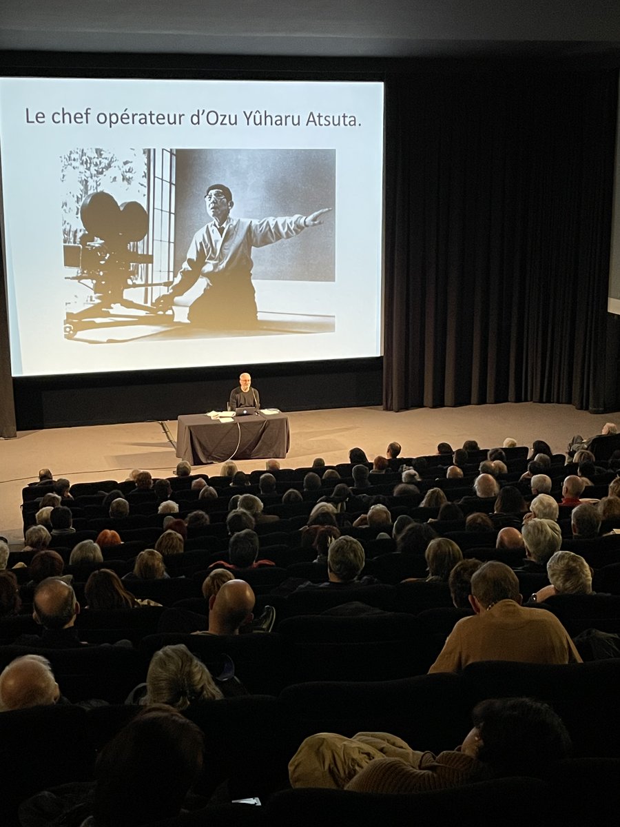 Un grand moment hier à l'@InstitutLumiere autour de l'œuvre de Maître Ozu. Domo arrigato pour l'accueil, et aux spectateurs/trices.