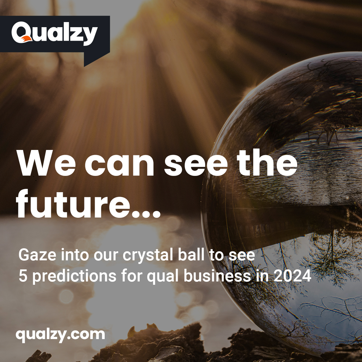 We can see the future... go on, gaze into the crystal ball 🔮 with us for qual in 2024 (it's January, so it MUST be predictions time!)  hubs.la/Q02fNH9v0
#predictions #qual #qualitativeresearch #qualzy