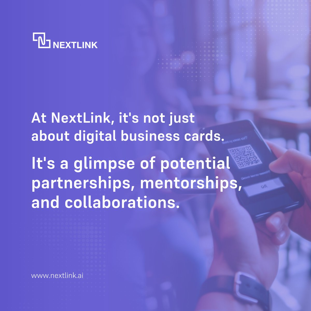 NextlinkAi's tweet image. Every connection you make is a step towards unlocking doors to exciting opportunities and growth.

Scan, digitize, and connect with NextLink!

#NextLink #MeaningfulConnections #NetworkingPotential