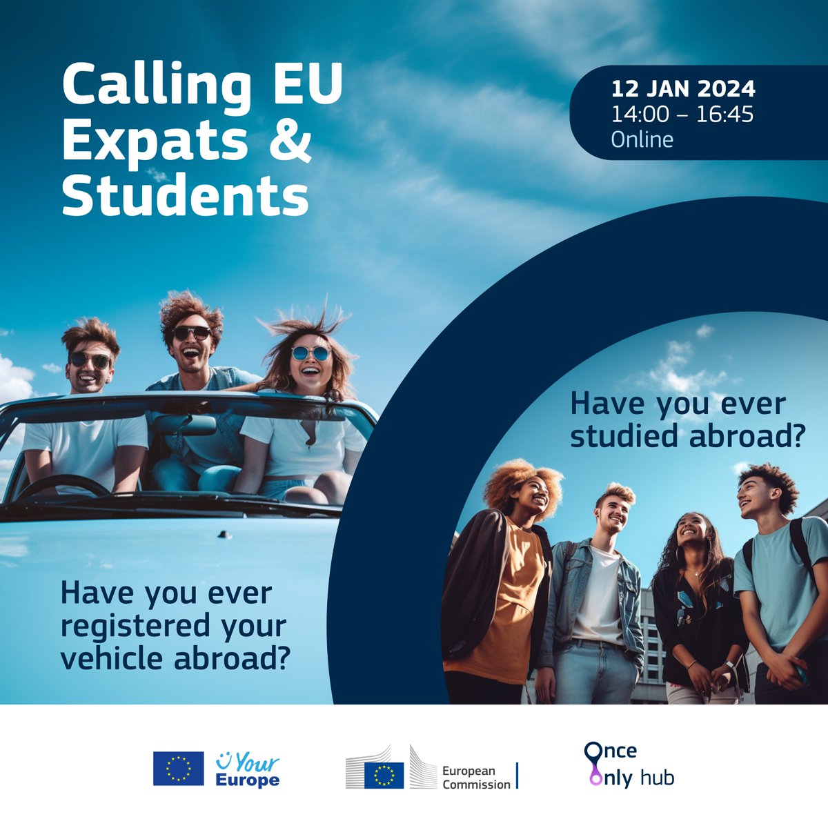 EU_Growth's tweet image. 🕑Last chance to apply!

📋 Tell us about your experiences with moving and studying abroad at the online #OnceOnly Forum for Citizens and Students this Friday 12 January.

👉 Apply now: europa.eu/!vTnJGn