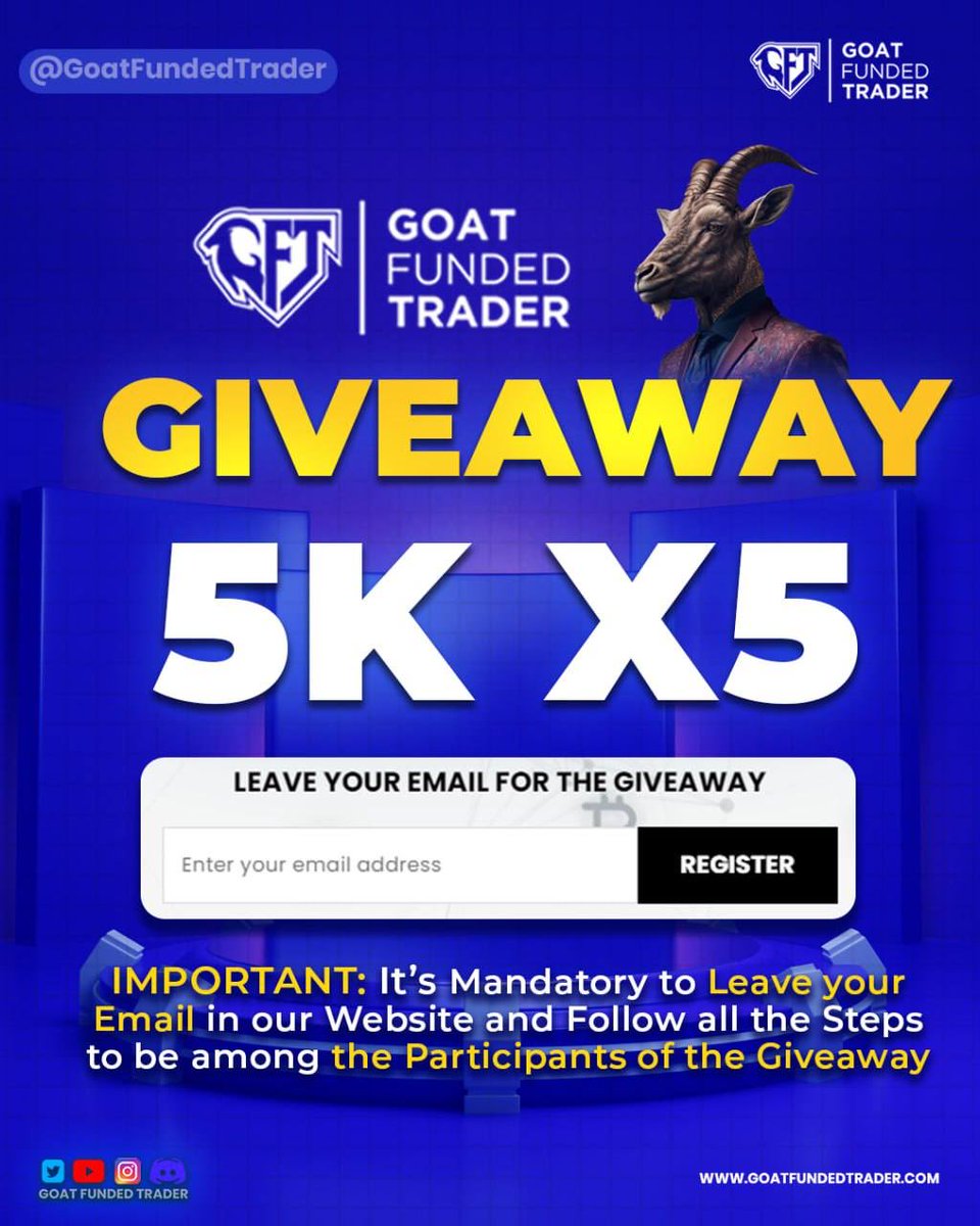 DestinyMMXM's tweet photo. Giveaway!! 🎁
5x $5k GFT accounts up for grabs! 

•Follow @DestinyOfCrypto @EdwardXLreal and @GoatFunded and turn on notifications.

•Follow @Sholly_Pee1 @TpwithPolarity @Lor_dmills @The_4thMan @SimonJunias32 @TraderAudi and @Segunct.

•Like, retweet, and Tag 3 friends 💯

72hrs!!