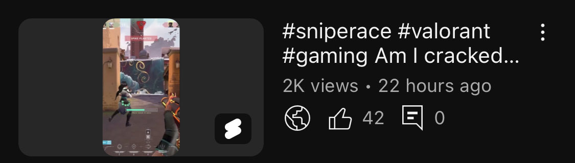 Mrsniper125ttv's tweet photo. Just got 2k views on my first short https://t.co/rK6xIVGADY