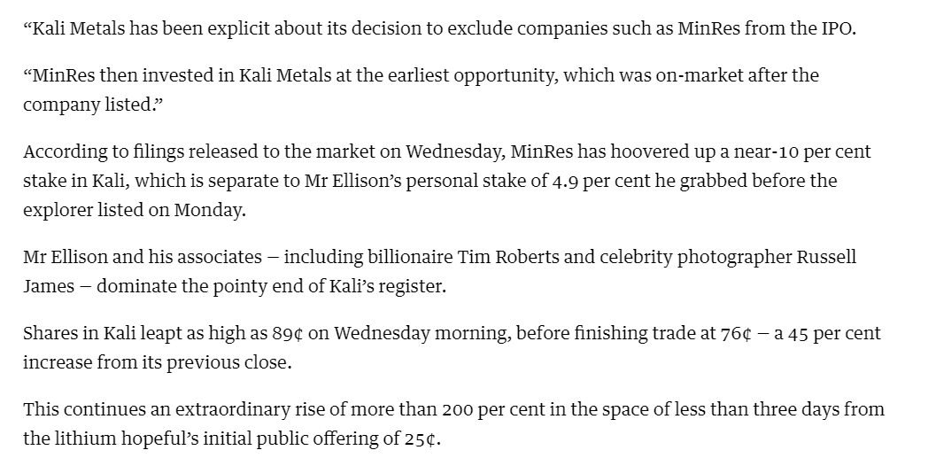 HC_Haplo's tweet photo. The message seems very clear after DLI and now KM1.
Chris Ellison waves MinRes into the Kali Metals party after initial IPO rejection by the junior https://t.co/m8JGVnEeq4