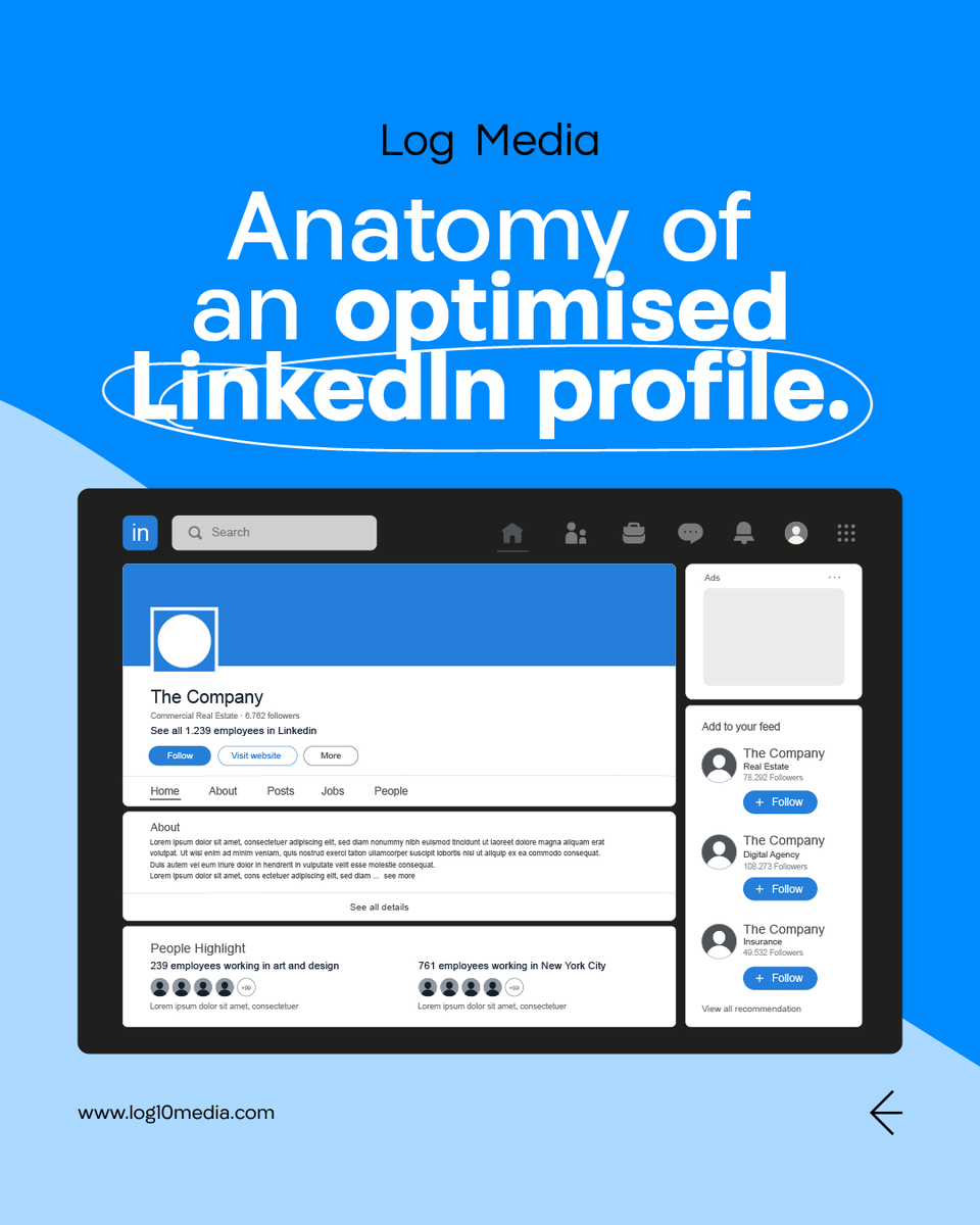 Log10Media's tweet photo. Think of your LinkedIn profile as an online resume that's always evolving.
Keep it updated and polished to show where you are headed professionally.
#LinkedInoptimisation
#Marketingagency
#Log10media https://t.co/88tgSZqgn3
