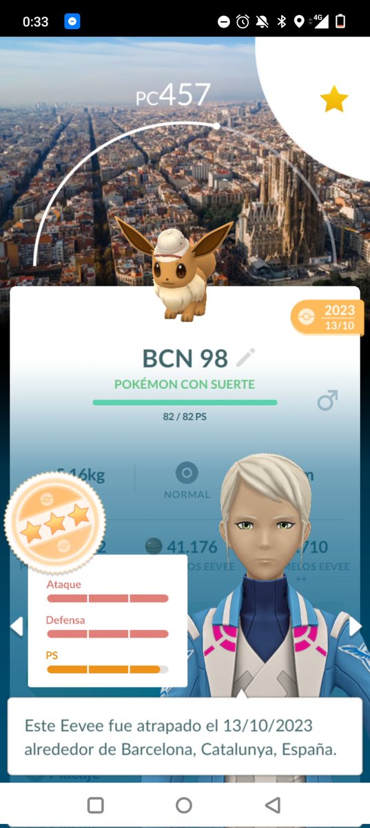 Gracias <a href="/GuillermoHRT/">GuillermoHRT ⚡</a> por esta monada de Eevee con fondo 🥰💙