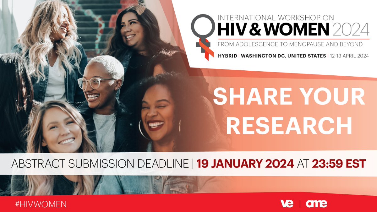 #HIVWOMEN is coming to Washington DC! Share your research & join a community of top experts, community advocates, & women living with #HIV. Discuss & debate the issues, gaps & explore opportunities to further healthcare & research. Learn more👉bit.ly/41RIAtT
