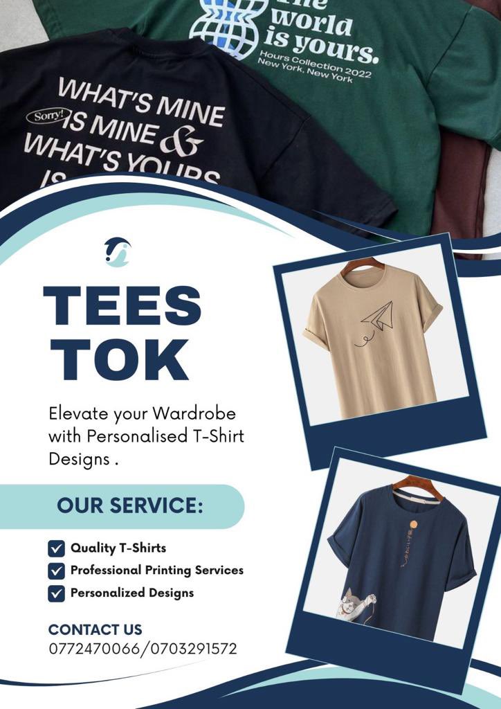 For quality t-shirts, contact @Momoteme1