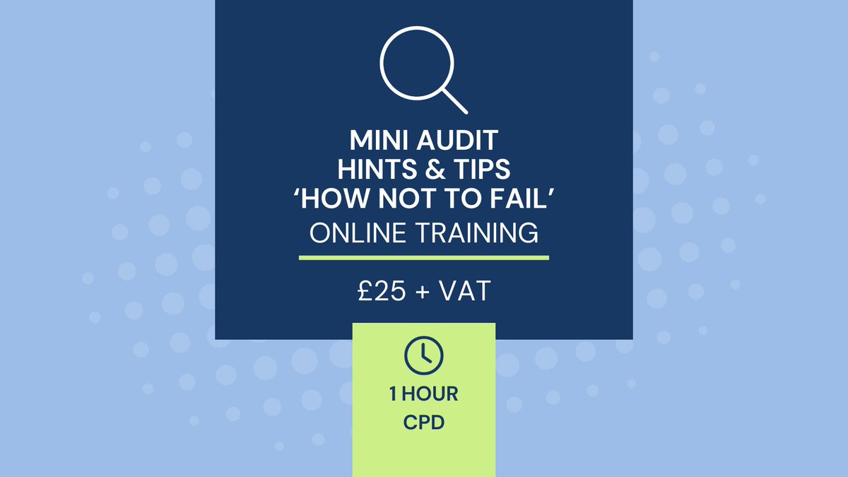 Looking for some guidance on audits? Our Mini Audit: Tips and Hints - How Not to Fail webinar covers everything you need to know for just £25 + VAT. Don’t miss our session this Friday 12 Jan, 2:30pm. 

Find out more: ow.ly/UpQS50QpqU6
#CPD #EnergyAssessor