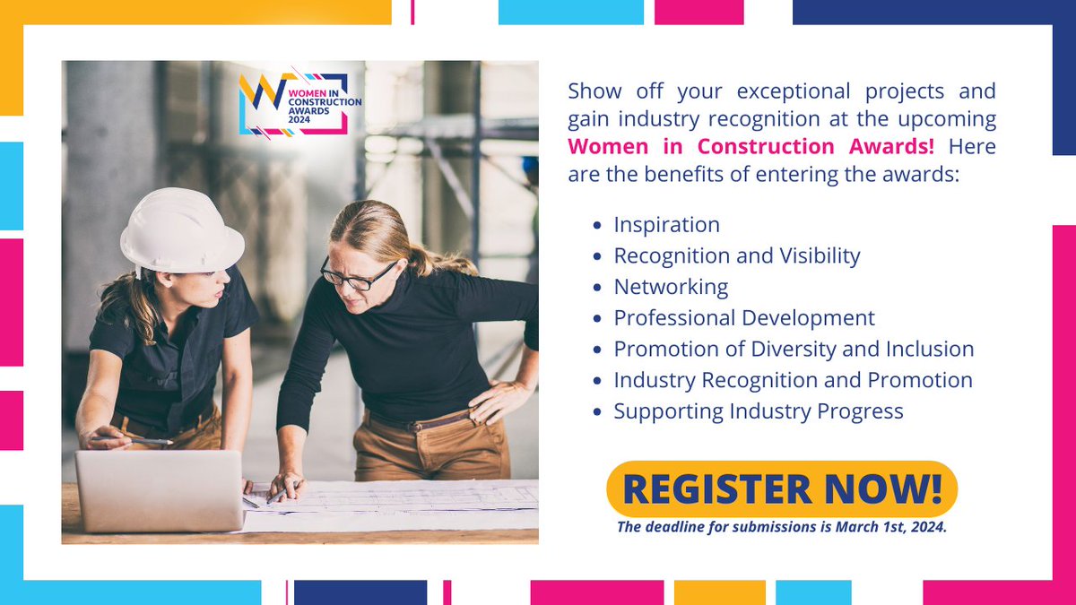 Calling all construction leaders, diversity champions, and changemakers! Get ready for an unforgettable night at the 2024 Women in Construction Awards! Curious why you need to be there? Here are the reasons why! Visit our website now: wicawards.ie