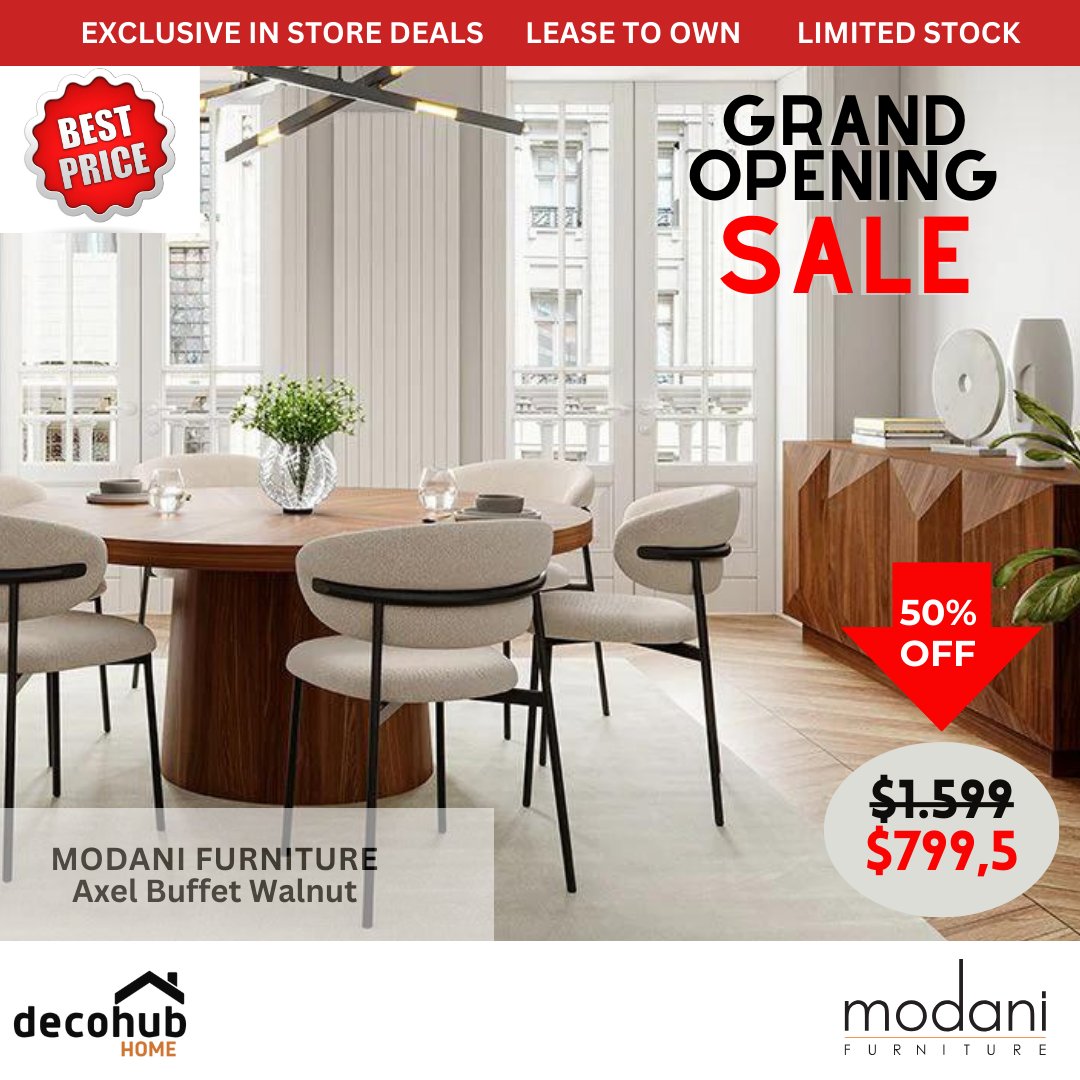 DecohubHome's tweet photo. 🎉 Exciting News, Dallas! Our Modani Outlet is NOW OPEN!🎉
; Opens a new tab
🛋✨ Enjoy UP TO 80% OFF on living, dining, bedroom, office, and outdoor furniture.✅ Local Free Delivery ✅ Flexible Payment Options ✅ Best Quality, Affordable Prices #modanioutlet #grandopeningsales https://t.co/yziIKcCx0F